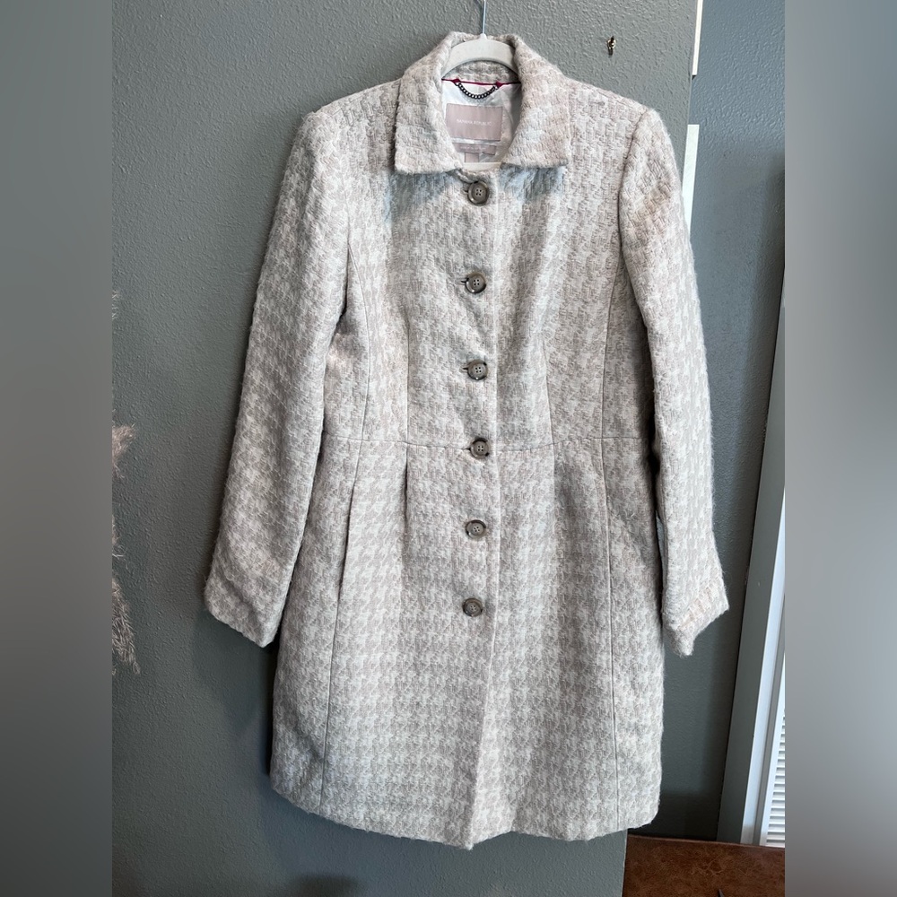 Banana Republic Textured Cream Coat